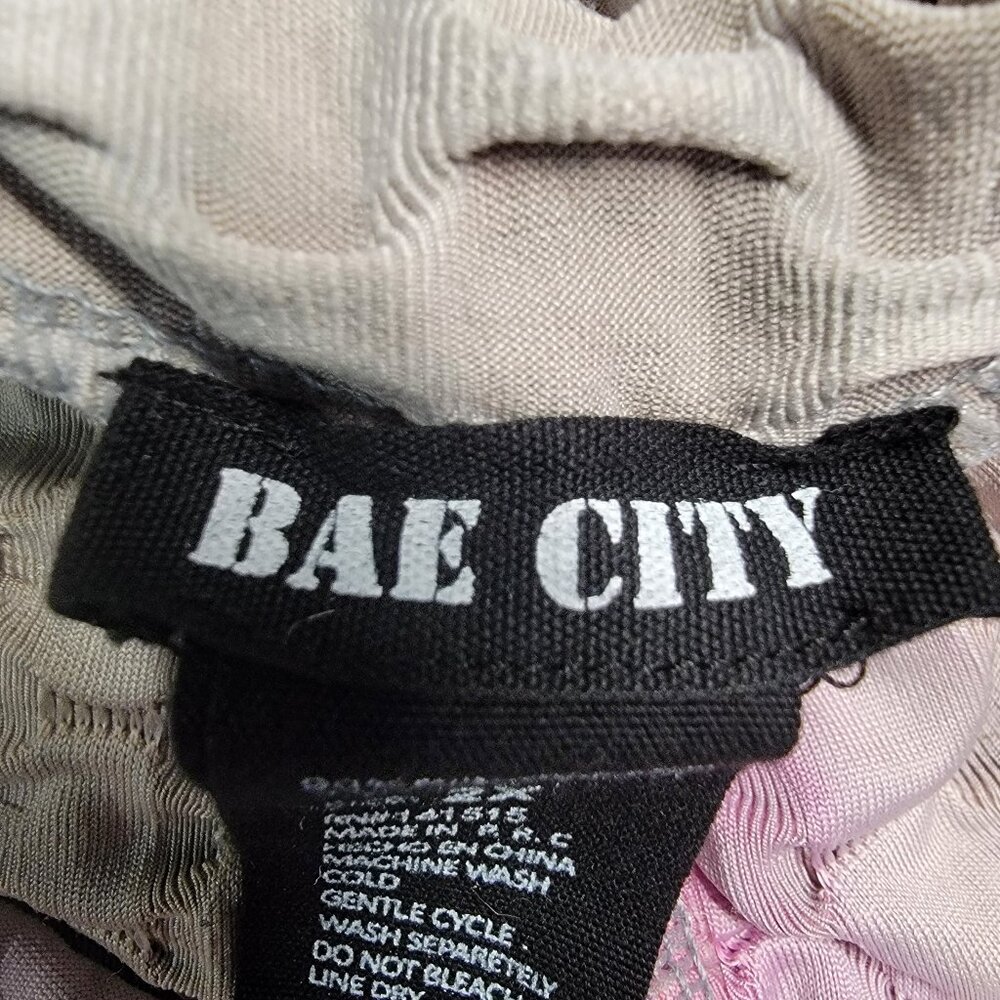 Bae City Pink Tie Dye Scale Pull On Bubble Butt Tik Tok Loungewear Leggings - Picture 14 of 16